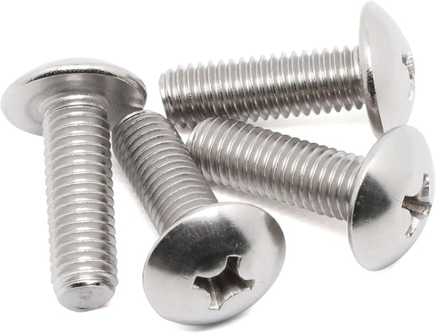 1/4-20 x 1-1/2" Truss Head Machine Screws, Full Thread, 304 Stainless Steel, 25 PCS
