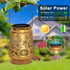 Solar Lanterns Outdoor Waterproof Hanging Solar Lights, Sunflower Garden Decor, Hanging Metal Garden Lights for Yard