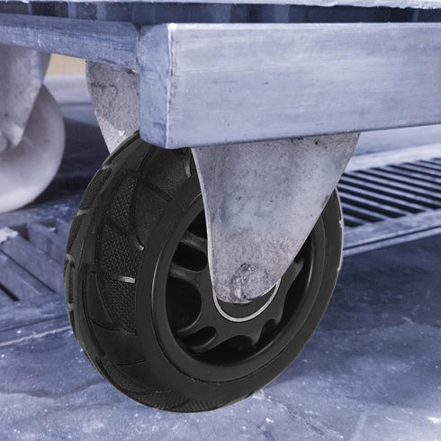 2pcs Beaupretty Silent Heavy Duty Replacement Wheels for Rolling Cart Trolley with Bearings Solid Rubber Caster Wheels