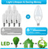 Bulbs 60 5W Bulbs, 500LM, 5000K, E12 Bulbs, B11 Bulb 85, Non-dimmable, 3 Pack Sailstar Ceiling Fan Light Watt