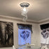D8"x H15.8" Modern Crystal Chandelier Elegant Spiral Flush Mount Chandelier Modern Raindrop Crystal Ball Chandeliers