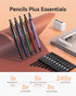 Four Candies 5PCS Metal Mechanical Pencil Set - 0.5 mm Mechanical Pencils with Dual Spring, Vintage Barrels, 240 HB #2 Lead Refills, 3 Erasers and 9 Eraser Refills for Writing, Drafting, Drawing by Four Candies