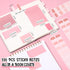 Janlaugh 38 Pcs Aesthetic College School Supplies, Pen Case, Sticky Notes, Gel Pens, Highlighters, Pink Color