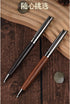 Elegant Wood Ballpoint Pen Set, Fancy Writing Pens with Black Ink and 4 Extra Refills, Graduation Gift Pen
