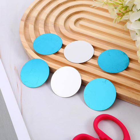 Zyghjort 20PCS Counter Round Metal Adhesive Strips for Magnetic Under Cabinet Lights, Under Cabinet Lights Magnetic