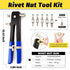 Kadrick 560PCS (M3 M4 M5 M6 M8), 16" 5 Rivet Nuts Tool Kit with Metric Threaded Rivets Heavy-Duty Rivet Nut Gun