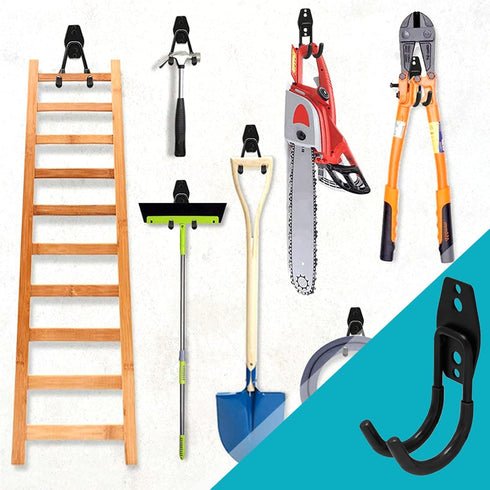 Eagles Garage Hooks, Heavy Duty Tool Hangers for Garage Wall, Utility Wall Mount with Anti-Slip Coating for Organizing