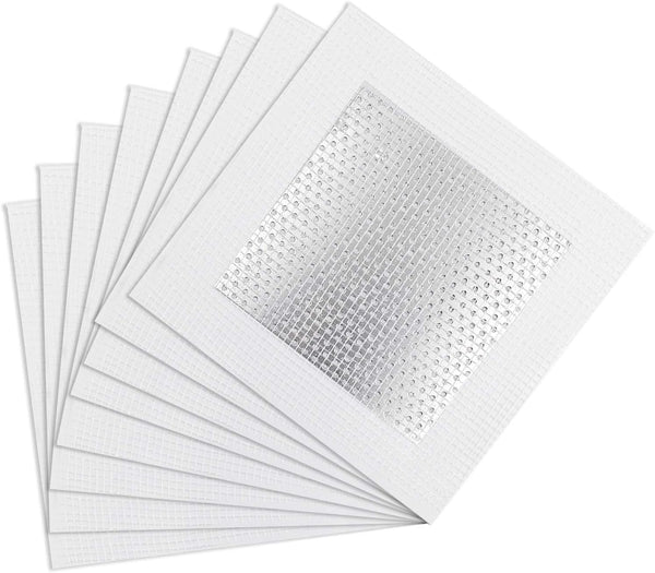 8pcs Drywall Patch Kit, 4" x 4" Self Adhesive Aluminum Wall Repair Patches for Drywall Repair
