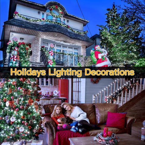 198 600 8 Ollny Christmas Lights, FT LED Outdoor Waterproof Plug in Christmas Tree Lights with Modes Remote Timer