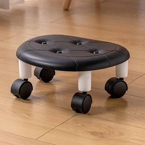 Keebgyy Round Low Rolling Stools, Universal Wheels Stools, Round Rolling Stool, Universal Wheel Small Roller Swivel