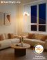 4 Office(Bulbs Lightdot White Arc Floor Lamp for Living Room, Globe Floor Lamp with Shatterproof Shade& Mable Base, Mid