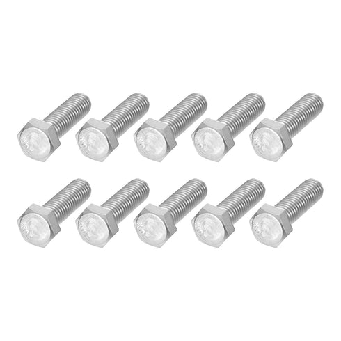 Hex Bolts (1/2-13x2") 10Pcs - 304 Stainless Steel Fully Threaded Hex Head Screw Bolt for Furniture Repair