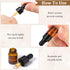 Nuogo 100 Pcs Amber Glass Mini Dropper Bottles, Small Empty Sample Vials with Dropper and Black Caps