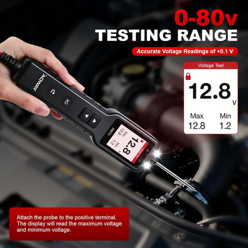 screen12-24V Power Circuit Probe,Colour DC Car Electrical System Diagnostic Test Tool,Electrical Short Open Breaker
