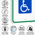 SmartSign (Pack of 2) 18 x 12 inch Federal Handicap Reserved Parking Sign, 120 mil Aluminum Composite, Engineer Grade