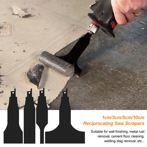 5PCS Reciprocating Saw Spatula Brush Set, Electric Brush Shovel for Removing Rust and Dirt