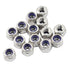 100Pcs M3 Nylon Lock Nut, 304 Stainless Steel Nylon Insert Locknuts, Non-Slip Hex Lock Nuts, Silver Tone