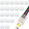RGB LED Light Strip Connectors, 20 Waterproof Solderless LED Adapter Connectors for 5V 12V 24V (5 Pin, 12 mm)