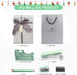 Green Desk Accessory Kit - Acrylic Stapler Set for Women and Students - Includes Tape Dispenser and 1000 Staples