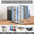 VFINE Metal Black Bookends, 1 Pair Heavy Book Ends for Shelves, Book Shelf Holder for Home Office