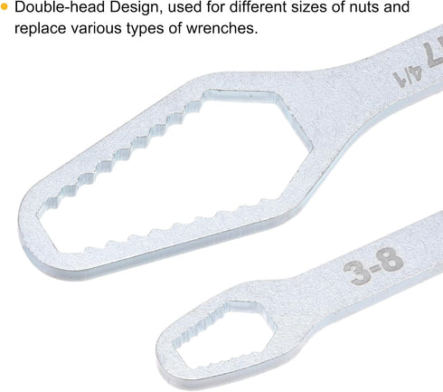 2pcs Double-Ended Torx Wrench Tool Set, 1/8"-11/16" Multifunctional Self-Tightening
