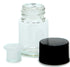 Vivaplex 24 Clear 2 ml (5/8 Dram) Glass Bottles with Black Caps and Orifice Reducers