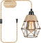 SoodMi Plug in Pendant Light, Industrial Hanging Light with Plug in Cord, Hemp