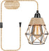 SoodMi Plug in Pendant Light, Industrial Hanging Light with Plug in Cord, Hemp