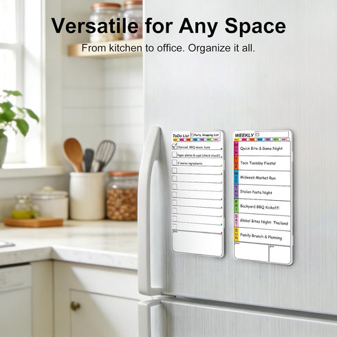 Set Magnetic Monitor Memo Board, Dry Erase Whiteboard Weekly Planner and Daily to Do List Note Board for Monitor