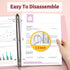 SUNEE 2 Pack 1.5 Inch Clear View Binder, PVC-Free, Pink Binder for School or Office (Fit 8.5x11 Inches)