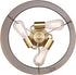 3-Light 15-Inch 60W Bulbs, Canarm Lola Semi-Flush Mount Ceiling Light, Gold Finish, Used Easy Installation