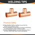 5-Pack Copper Fittings, 1"X1"X3/4" Copper Tee, C x C x C with Sweat Solder Connection