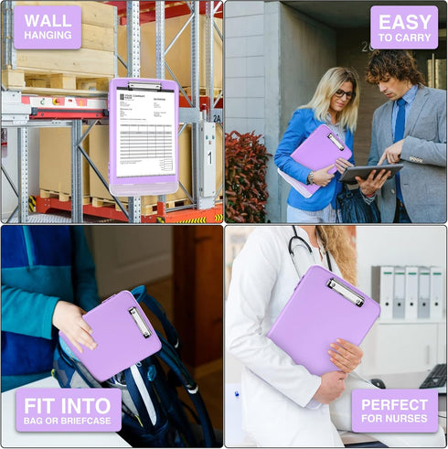 Sooez Clipboards with Storage, Heavy Duty 8.5x11 Clip Boards with Pen Holder for Women Teachers, School & Office
