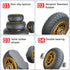 Heavy Duty Fixed Industrial Plate Rubber Casters, 3-Inch No Noise Wheels Set of 2 for Cart Furniture