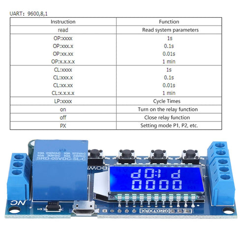 XY-LJ02 Cycle Trigger Delay Timer Switch Circuit Electronic Relay Module