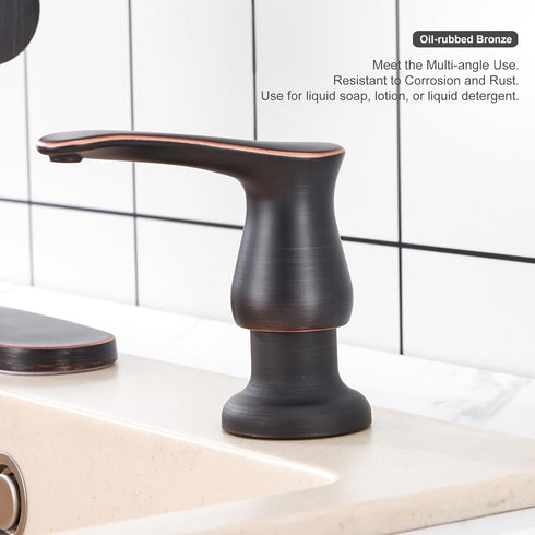 40" GAGALIFE Kitchen Sink Soap Dispenser Oil Rubbed Bronze, Under Sink Soap Dispenser with Silicone Extension Tube