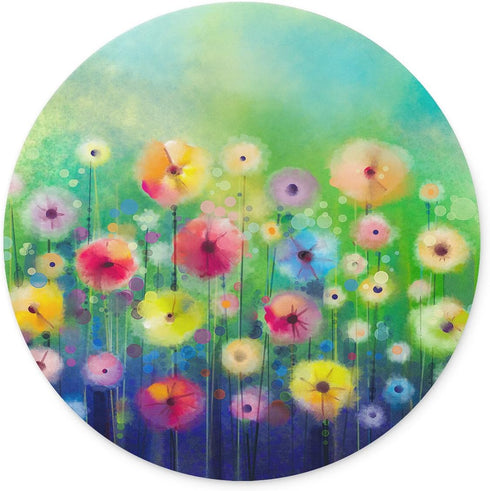 Spring Flower Seasonal Nature Mouse Pad, Non-Slip Rubber Round Mousepad for Home, School, Office Use