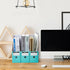 Thenshop 24 Pcs Cardboard Magazine File Holders - Magazine Book Bin Box with Label Sticker for Desk Shelves, Office