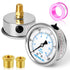 MEANLIN MEASURE 0~200Psi Stainless Steel Pressure Gauge - 1/4" NPT 2.5" FACE DIAL Liquid Filled for Water Oil Air