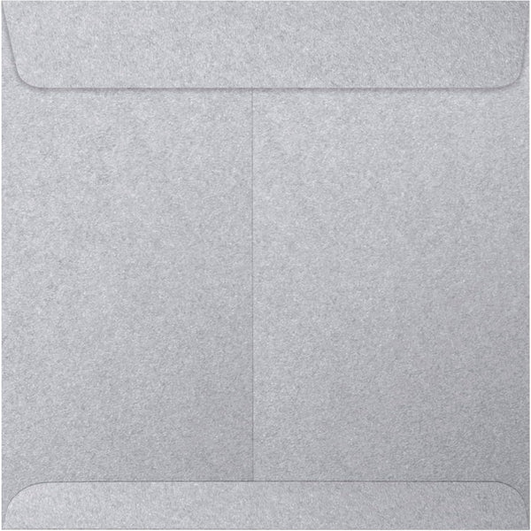 LUXPaper Square Invitation Envelopes | Peel & Press | 8 1/2" x 8 1/2" | 50 Qty Silver Metallic 80lb. Text