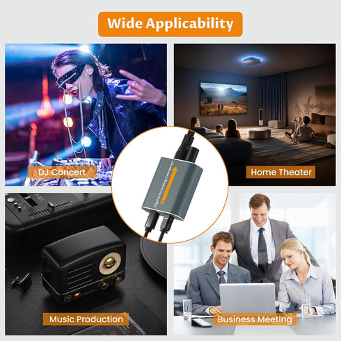 192kHz PS3 PS4 Optical to RCA Adapter DAC Digital to Analog Audio Converter with Volume Adjustment, Optical to Analog