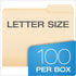 Pendaflex Essentials File Folders, Letter Size, 100 per Box, Manila