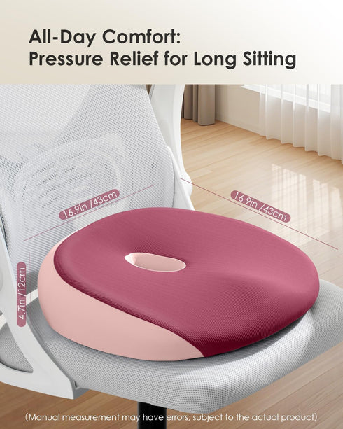 FLORICH Seat Cushion, Memory Foam Cushion for Office Chair, Ergonomic Office Seat Chair Cushion for Relieving Sciatica