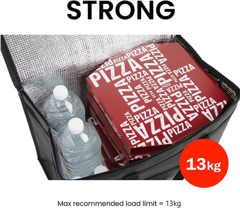 (2 Pack, NZ home Insulated Bags for Food Delivery (XL Plus) Grocery Shopping Cooler Bag, Pizza Delivery, Hot & Cold