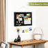 Double-Sided Black Cork Board with Linen, 16" x 12" Hanging Wood Framed Bulletin Board for School Office Decor
