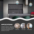 5cm Uonlytech Glass Lampshade Ball Lamp Cover Globe Lampshade Gradient Blue Glass Light Cover Spherical Dome Light
