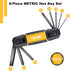 Topline 25-Piece Folding Allen Wrench Set - SAE, Metric, Torx Hex Key Set for Home Repair