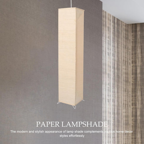 Uonlytech Japanese Paper Floor Lamp Shade: Foldable Replacement Lampshade for Standing Lamp, Light Yellow Decorative