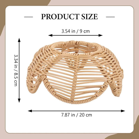 Gralara Imitation Rattan Lamp Shade Woven Lampshade Lotus Flower Shaped Floor Lamp Cover Pendant Light Cover for Bar