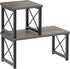 Honiter Wood Desktop Shelf - 2 Tier Adjustable Stackable Office Supplies Desk Organizer, Freestanding Small Bookshelf,